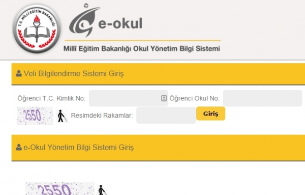 E-Okul Giriş bilgi sistemi